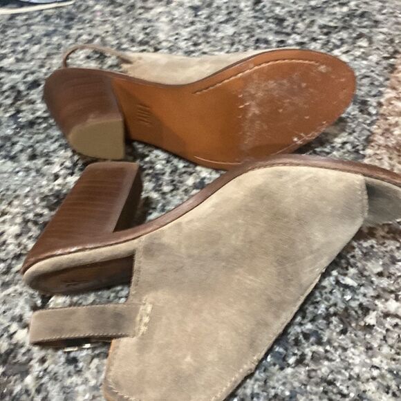 FRYE Peep Toe Sling Block Heel sz 8,5 - Picture 6 of 7